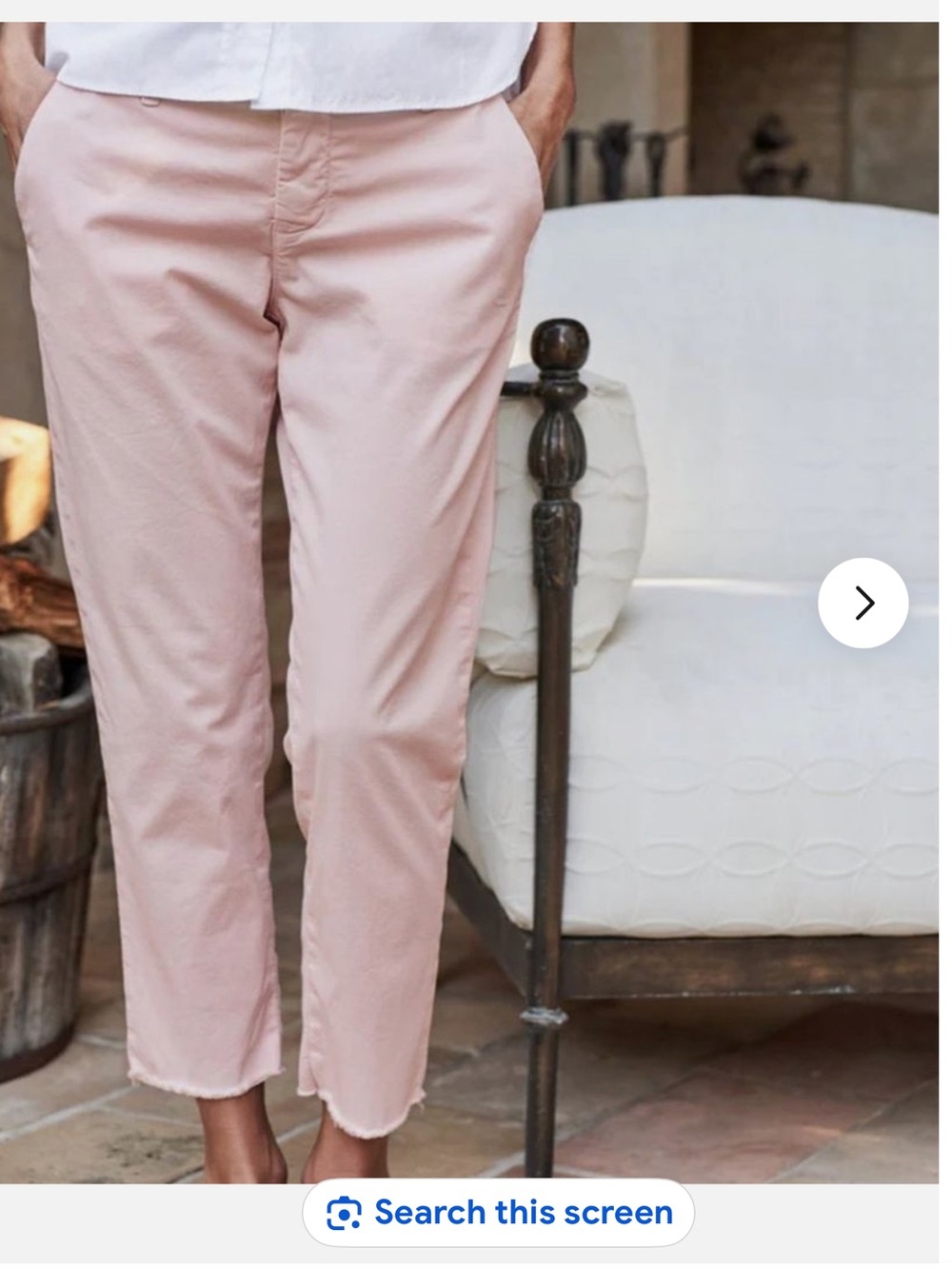 FRANK AND EILEEN ICONIC WICKLOW COTTON CROPPED PANT SIZE 00